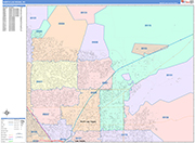 North Las Vegas  Wall Map Color Cast Style